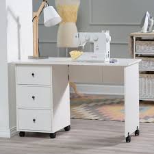 Savannah Folding Mobile Sewing Desk White Walmart Com Sewing Desk Sewing Furniture Mobile Sewing
