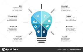 Vector Light Bulb Infographic Template For Diagram Graph