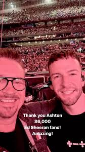 Ed Sheeran was incredible tonight at Sydney Accor Stadium. A massive thank  you to the wonderful Ashton Miranda for sharing his experiences, talents  and friendship today. Some very inspiring content is coming