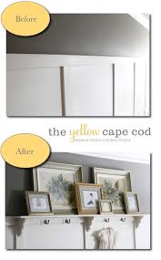 Diy How To Add A Ledge To Your Board And Batten Wall The Yellow Cape Cod Board Batten Diy Home Decor Wall Treatments