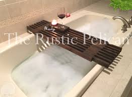 Created to bring everlasting beauty; Bath Tray Shower Caddy Bathroom Caddy Wooden Bath Caddy The Rustic Pelican