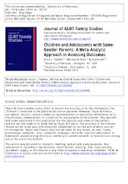 Every pregnant woman hopes for a short labor and delivery with no complications — manageable contractions, some pushing, then a beautiful baby. Pdf Children And Adolescents With Same Gender Parents A Meta Analytic Approach In Assessing Outcomes