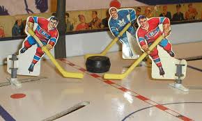 Vintage Table Top Hockey Correct Teams Wrong Year Mine Were All Metal And The Sticks Were Connected To The Body On The B Hockey Vintage Table Hockey Players