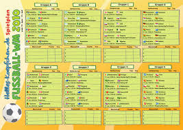 Es wird wieder ein großes fest und wenn die temperaturen wie um pfingsten während der wm bleiben, dann wird es. Wm 2010 Dein Fussball Wm Spielplan Zum Ausdrucken