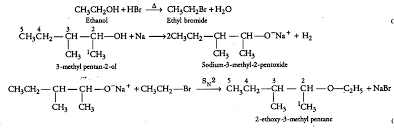 The nucleophilic substitution of halides with alkoxides leads to the desired products. Write The Reaction Of Williamson S Synthesis Of 2 Ethoxy 3 Methyl Pentane Starting From Ethanol And 3 Methyl Pentan 2 Ol Cbse Class 12 Chemistry Learn Cbse Forum