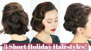 How to pack natural hair: 3 Short Hair Holiday Hairstyles Youtube