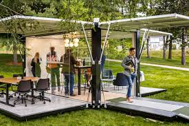 Ll Bean Just Opened The First Outdoor Coworking Space Outdoor Meeting Space Coworking Space Outdoor Office