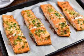 1,202 calories, 59 g protein, 155 g carbohydrates, 30 g fiber, 41 g fat, 6 g saturated fat, 1,325 mg sodium. Healthy Salmon Recipe Simple Oven Baked Salmon Recipe