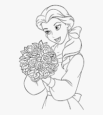 Ook kan je kiezen voor prinsessen als assepoester en sneeuwwitje. Kleurplaten Disney Prinsessen Beauty And The Beast Color Hd Png Download Kindpng