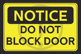 Black And Yellow Signage Notice Do Not Block Door Bright Yellow Black Print Notice Horizontal Business Store Window Customer Employee Sign Larg Store Window Business Signs Office Signs