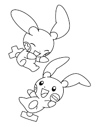 Enjoy coloring this plusle and minun pokemon coloring page with our coloring machine! Coloring Page Pokemon Advanced Coloring Pages 124