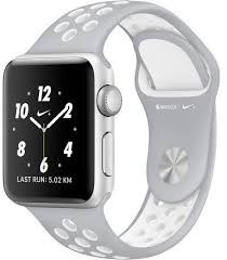 Black Apple Watch With White Sport Band Apple Refurbished Watch Nike Series 2 42mm Silver Aluminum Case With Pure Platinum White Nike Sport Ba Apple Watch Apple Watch Nike Apple Watch Accessories