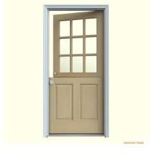 Jeld Wen 32 In X 80 In 9 Lite Unfinished Wood Prehung Left Hand Inswing Dutch Front Door W Primed Auralast Ja Dutch Doors Exterior Dutch Doors Diy Dutch Door