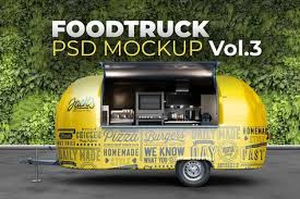 Food Truck Vol 2 Psd Mockup In 2020 Food Truck Coffee Food Truck Food Truck Design