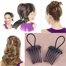 Steckkamm Mit Gummi Einsteckkamm Frisurenhilfe Haarkamm Haardreher Hair Twister Ebay Mittellange Haare Frisuren Einfach Haarkamm Haare