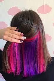 35 Refreshing Peekaboo Hair Ideas Spice Up Your Color Keep It Healthy At Once Hair Styles Peekaboo Hair Hair Color Underneath