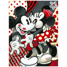 Animated hugs and kisses images gif. Hugs And Kisses 24x18 Disney Premium By Tim Rogerson Animation Art Masters