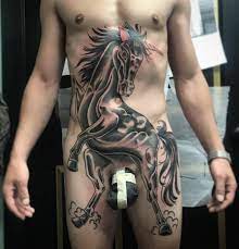 Horse cock tattoo