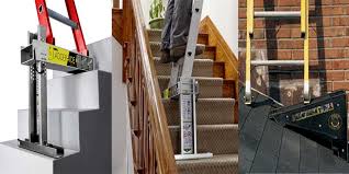 On this page are a few tips and techniques for working in stairwells and building quick, improvised scaffolding with dimension lumber. How To Use A Ladder On Stairs 5 Perfect Ideas For Everyone