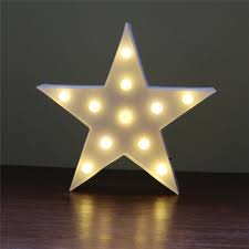 Creative Star Led Night Light Bedroom Party Home Decor Table Lamp White Night Light Led Night Light Decorative Table Lamps