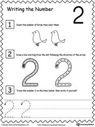 Learn To Count And Write Number 2 Numbers Preschool Preschool Worksheets Writing Numbers