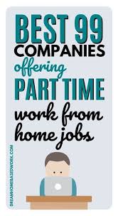 Best 99 Remote Companies Offering Part Time Work From Home Jobs In 2020 Work From Home Jobs Online Jobs From Home Home Jobs