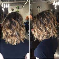 Brown Balayage Ombre Hairstyles With Curly Hair Shoulder Length Haircut Ideas Hair Lengths Short Hair Styles Wavy Hairstyles Medium