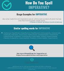 Correct Spelling For Imperative Infographic Spellchecker Net