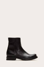 Rubber lug outsole and toplift for traction and longevity. Veronica Inside Zip The Frye Company