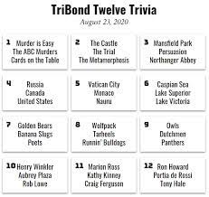 (must be a family name.) if you know the answers to these cartoon tr. Tribond Twelve Trivia 6 Erik Arneson