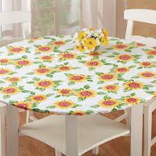 Made with an elastic edge sewn completely around the tablecloth edge. Fitted Elastic Vinyl Table Cover Collections Etc