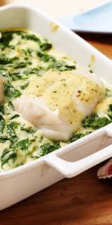 Ofenfisch Auf Blattspinat Rezept Rezepte Lecker Kabeljaufilet