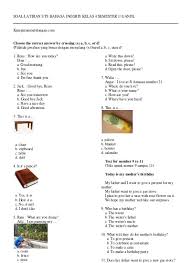 Learning object bahasa inggris smp kelas vii semester i tema : Latihan Uts Bahasa Inggris Kelas 9 Semester 1 A