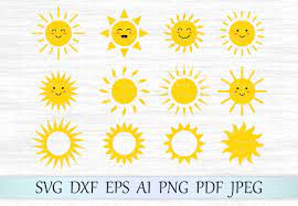 Download Sun Svg Sun Clipart Cute Sun Svg File Sun Face Svg 72403 Svgs Design Bundles