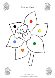 Kleurendobbelsteenspel Met Thema Lente Voor Groep 1 2 Boerderij Thema Knutselen Thema Peuter Thema