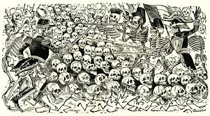 Calavera De Intervencion Jose Guadalupe Posada Wikiart Org A skeleton dressed in sombrero wielding a knife. jose guadalupe posada