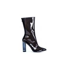 Black Boots With Clear Heel Gold Digger Clear Perspex Rose Gold Block Heeled Boots 50 Liked On Polyvore Featuring Shoes Boots Clea Gold Ankle Boots Pink Ankle Boots Rose Gold Boots