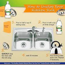 Un Clogging The Kitchen Sink Baking Soda Vinegar Cleaning Baking Soda Baking Soda Vinegar