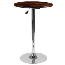 Check spelling or type a new query. Flash Furniture Ch 9 Gg 23 1 2 Round Bar Height Table W Swivel Walnut Wood Top Chrome Base