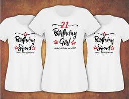 50th Birthday Squad T Shirts Personalised 18th 21st 40th 50th Birthday Girl Squad Lockdown T Shirt Female Womens Shirts Girl Squad Shirts