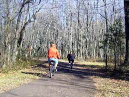 Bikers On The 6 Mile Paved Hike And Bike Path That Circles The 365 Acre Lake Galena Chalfont Bucks County Pa Bicycle Trail Bike Path Chalfont