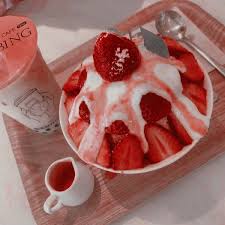 Only pictures of the color red. Food Soft Red Aesthetic Food Aesthetic Food Cute Desserts
