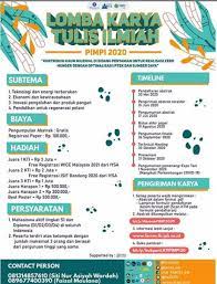 Kemampuan menciptakan memerlukan adanya kreativitas dan. Lomba Karya Tulis Ilmiah Nasional Pimpi 2020 Di Ipb Info Lomba 2021 Terbaru