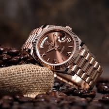 Rolex Day Date 40 Rose Gold Chocolate Roman Dial 228235 Luxury Watch Avi Co Rolex Day Date Rolex Watches For Men