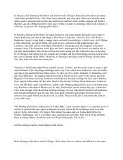 Plot summary of and introduction to william shakespeare's play the taming of the shrew, with links to online texts, digital images, and other the only complication is a 1594 quarto titled the taming of a shrew that is not ascribed to shakespeare and which has an uncertain relationship to the shrew. Though Slightly Different In Name Petruchio And Patrick Are Very Similar Course Hero
