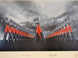 Soundwave image of the classic song that is created when the song is played, made using the lyrics. Sold Price Pink Floyd The Wall Lithograph Art Print Reproduced From The Original Anim July 2 0118 10 00 Am Bst