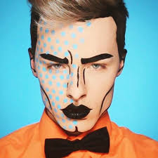 Hey Guys Here Is A Halloween Idea Male Pop Art Tutorial Is On My Channel It S An Oldie But A Goodie Mak Pop Art Costume Pop Art Makeup Pop Art Tutorial