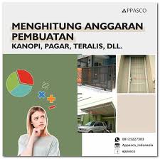Misalkan, ukuran besi yang akan dibeli sebesar 1 mm x 1 mm dengan ketebalan 1 mm. Menghitung Biaya Pembuatan Kanopi Pagar Dan Teralis Jual Kanopi Tralis