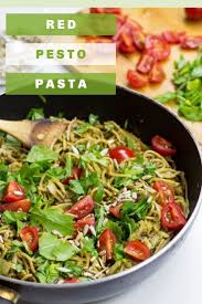 Red Pesto Pasta 20 Min Vegan Recipe Easy Pasta Recipes Vegetarian Recipes Dinner Yummy Pasta Recipes