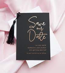 Tassel Foil Save The Date Kartu Undangan Pernikahan Undangan Perkawinan Undangan Pernikahan